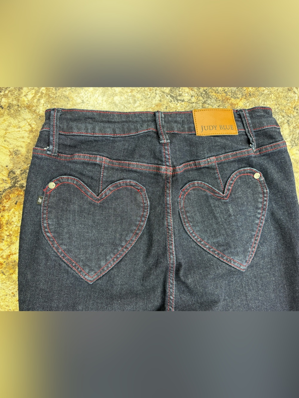 Judy Blue Dark Indigo Skinny Jeans with heart pocket